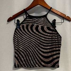 3/$25 Eclipse shimmer crop top